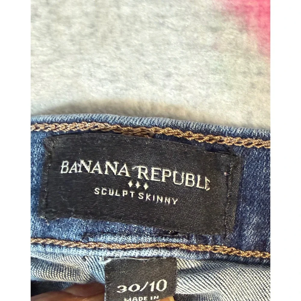 Banana Republic Sculpt Skinny Jeans Womens 30/10 Medium Wash Blue Denim Slim Fit